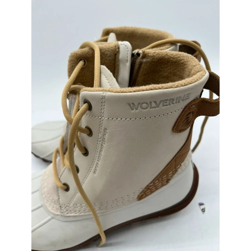 Wolverine Torrent Duck Boots White Waterproof Leather W880227 Women's Sz‎ 11M